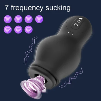 Masturbator for Men Sex Shop Toys Automatic Sucking Male Masturbator Cup Sex oral Suction Blowjob Real Vagina Sucking Vibrator 2