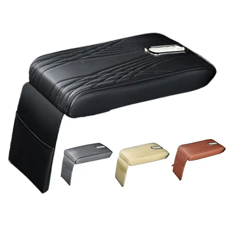 

Car Armrest Box Booster Pad PU Leather Center Console Design Elbow Rest with Storage Box Arm Rest Protection Cushion for cars