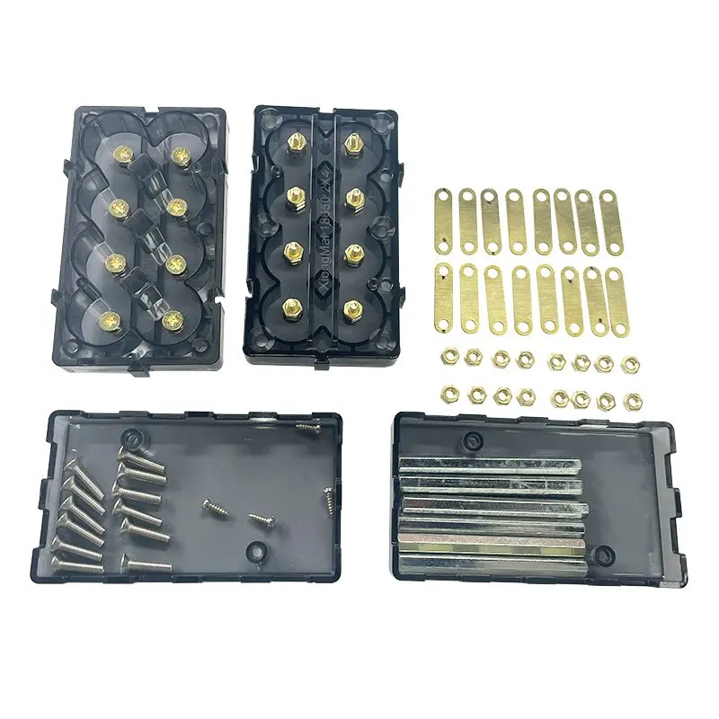 1 세트 DIY Spliceable 솔더리스 배터리 박스 18650/21700 12V 24V 48V 에너지 저장 키트 용 배터리 홀더 고전류 지원