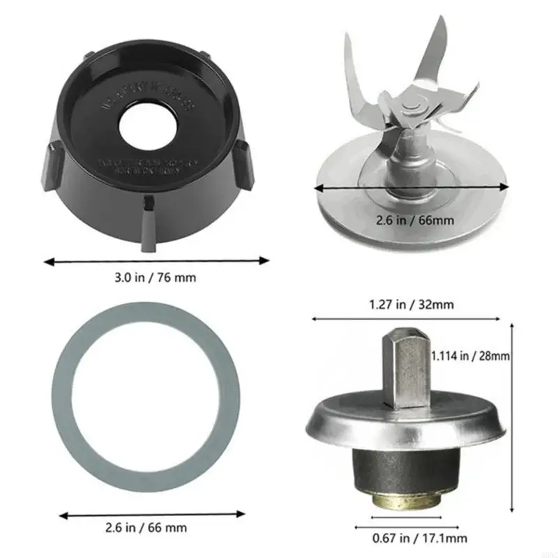 A0NC Mixer Cutting Base Mixer Kitchen Appliances Part Cup Base Sealing Rings Cutting Head for Fast and Safe Blending