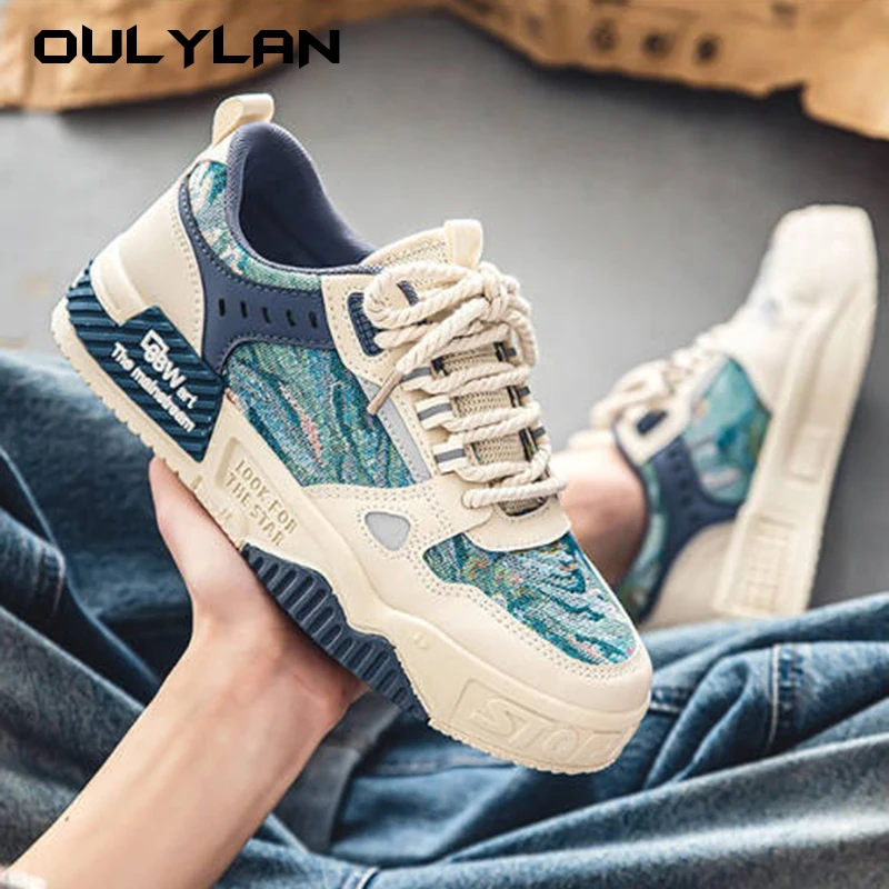 Casual Sneakers Men Outdoor Thick Soled Hiking Sneakers Anti Slip Fashion Hiking Casual Sports Comfortable Men's Shoes