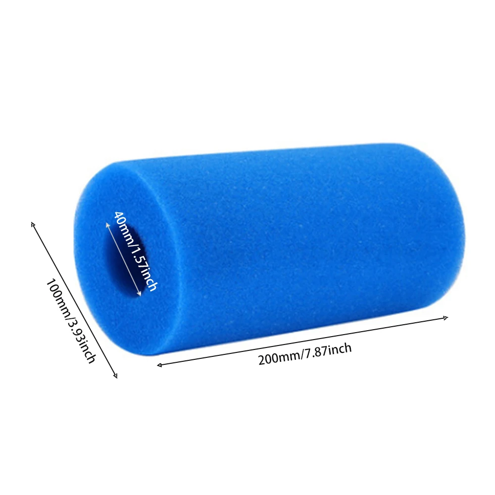 Swimming Pool Filter Reusable Washable Foam Cartridge Sponge Cleaner 10cmx20cm For Intex Type A