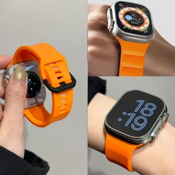 Sport Silicone Strap for Smartwatch - 49mm Flexible Watchband Bracelet (Orange)
