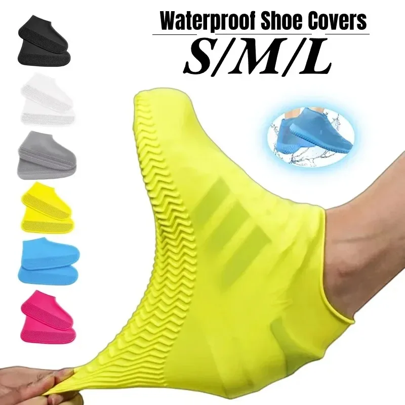 Description Picture 2 of itemWaterproof Rain Shoes Covers Silicone Non-slip Wear-resistant Outdoor Adult Children Boots Portable Elastic Reusable