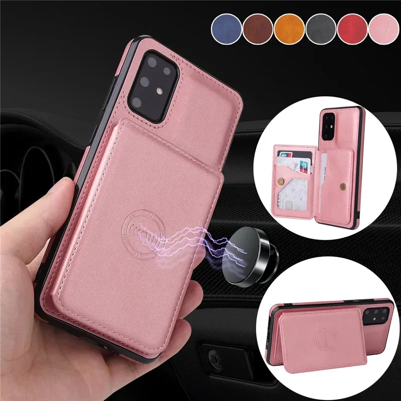 Magnetic Flip Leather Wallet Phone Case with Card Holder Cover
