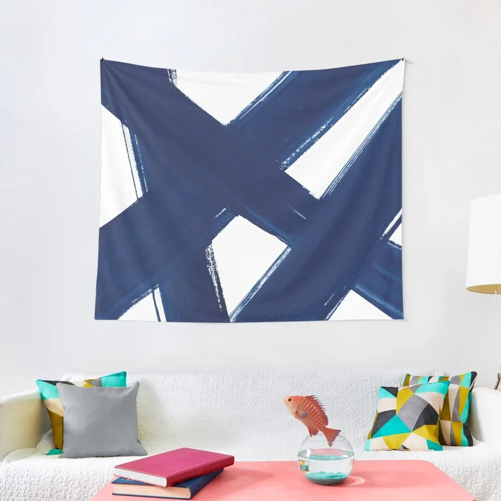 

Abstract Indigo Brushstrokes No.4 Tapestry Nordic Home Decor Home Decorations Wall Mural For Bedroom Tapestry
