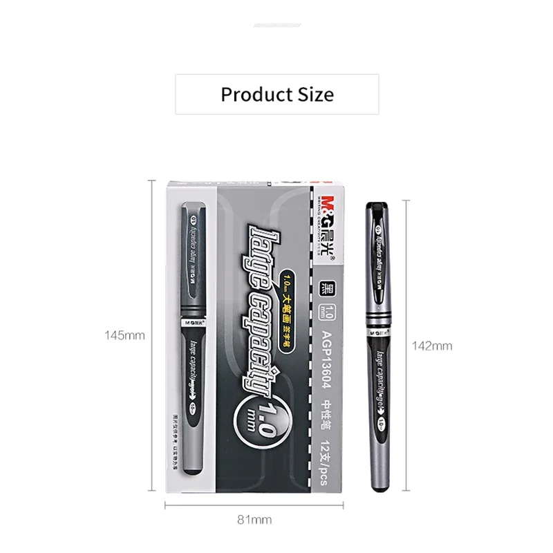 M&G AGP13604 Large Capacity Gel Pen 1.0mm Business Pen Signature Calligraphy Pen For School Office Writing Stationery 4