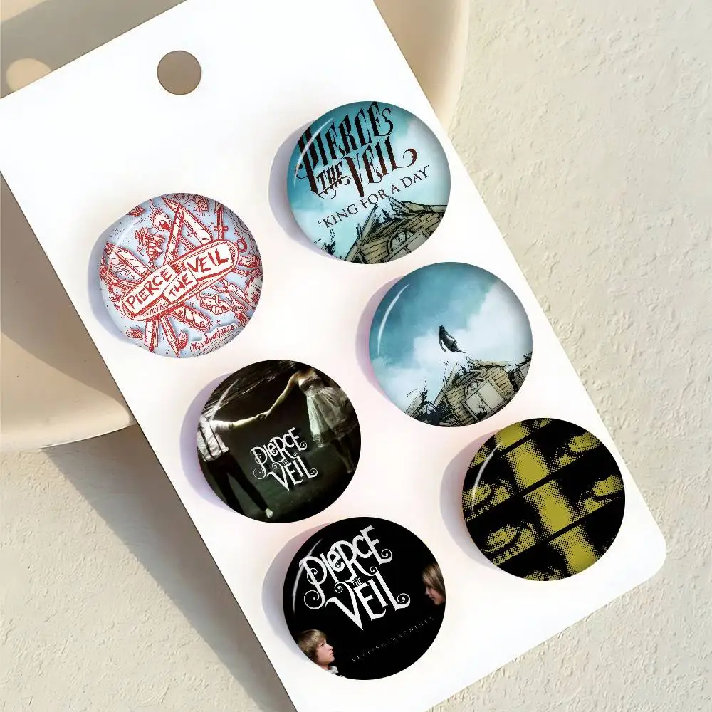 Pierce The Veil Band Icon Tinplate Button Pin Brooch Badge Accessory