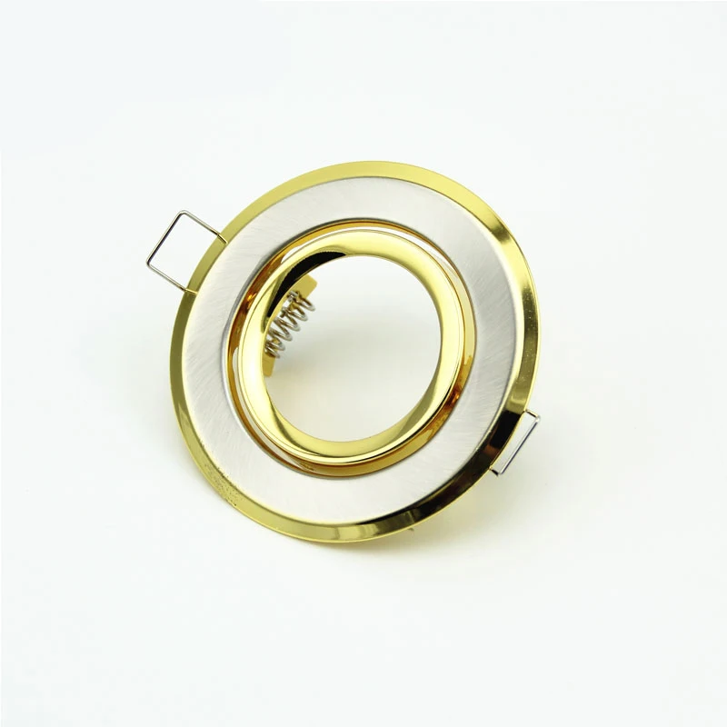 LED 오목한 조명기구 트림, 골든 라운드 다운 라이트 프레임 하우징 컷 아웃 크기 62mm GU10 MR16 스포트라이트 프레임 led 홀더