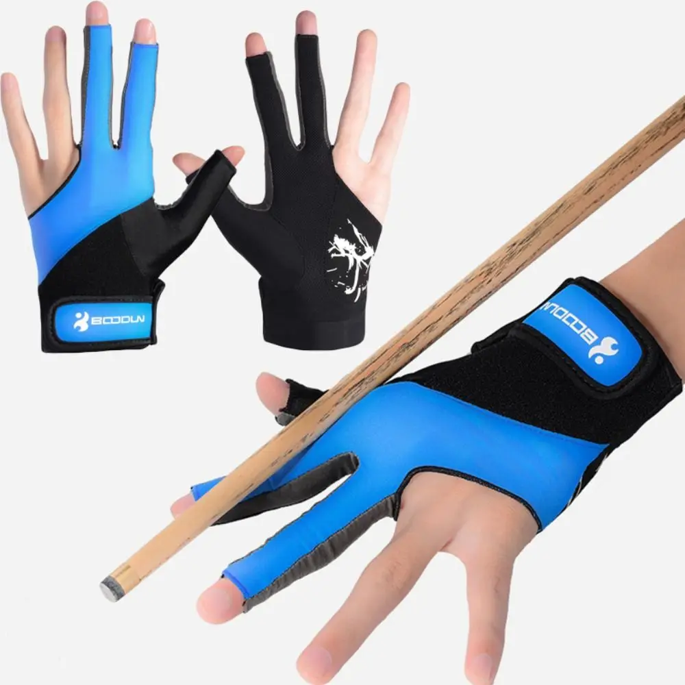 

Fitness Accessories Anti Skid Elasticity Lycra Snooker Glove Three Fingers Billiard Glove Left Hand