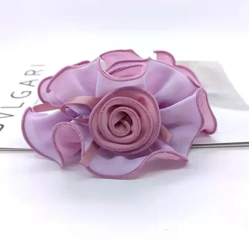Elegant Pearl Flower Hair Scrunchie - Stylish Korean Hair Accessory