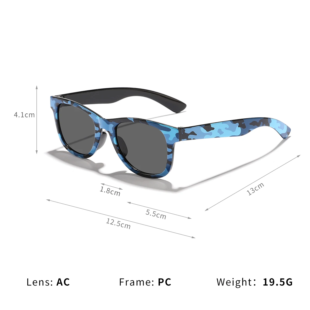 Summer Camouflage Square Children's Outdoor Sunshade Sunglasses Kids Cartoon Cute Baby Trendy Sun Glasses Girls Boys Eyewear