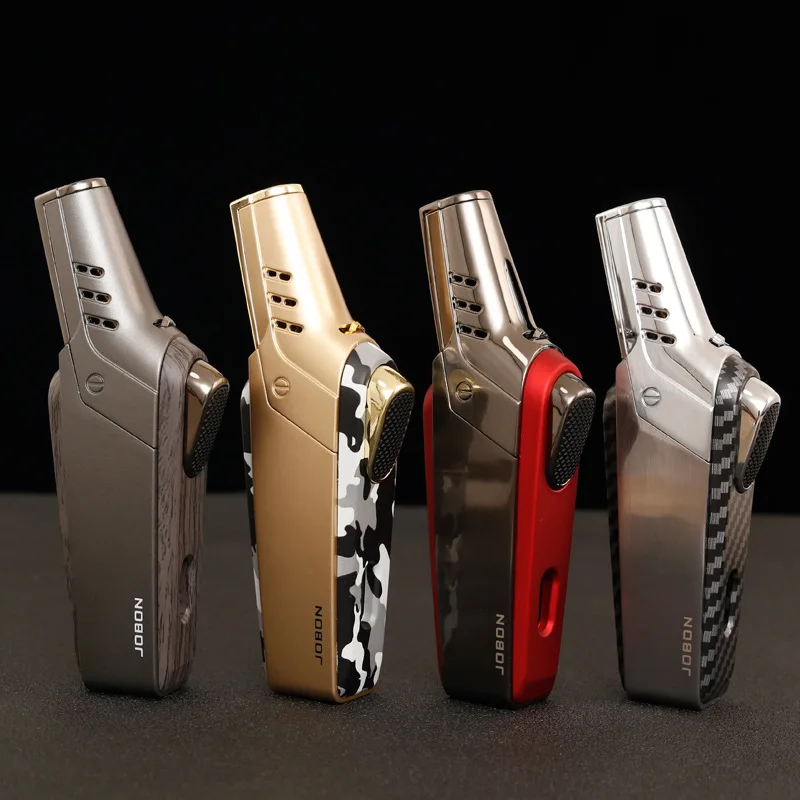 Metal Inflatable Lighter Jet Flame Cigar Lighter Windproof Multifunction Unusual Men's Smoking Accessories