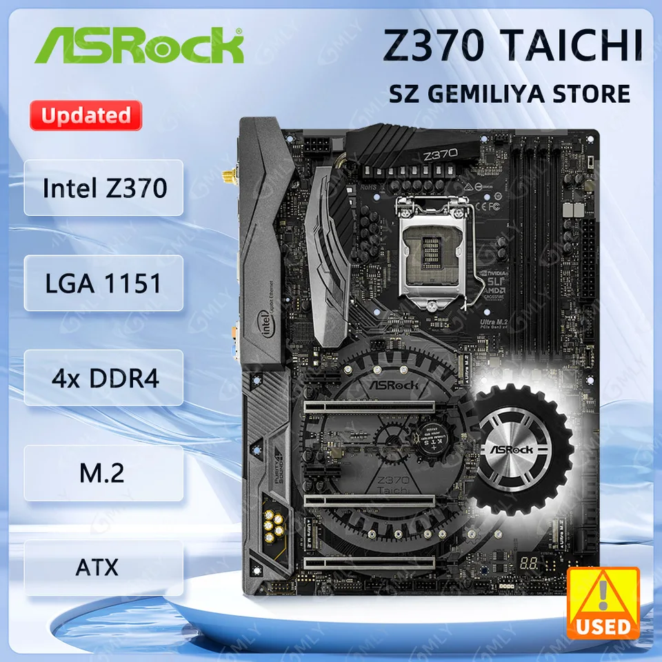 Placa base ASRock Z370 TAICHI LGA 1151 Intel Z370 DDR4 64GB M.2