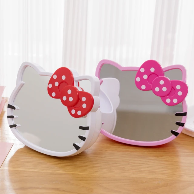 Sanrio Hello kitty Cartoon Desktop Spiegel Speicher funktion Kinder spiegel  Toilette Schlafzimmer Desktop Kosmetik spiegel Geschenke für Mädchen -  AliExpress