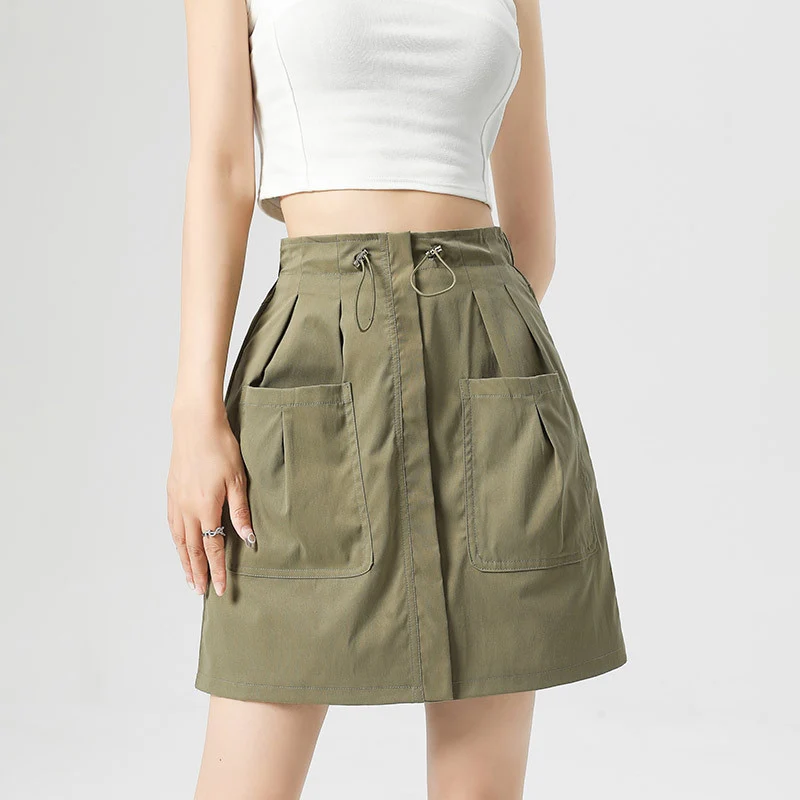 streetwear drawstring  ī ĿƮ  2025   㸮  ª ġ  ݹ ̱ ǳ ĿƮ