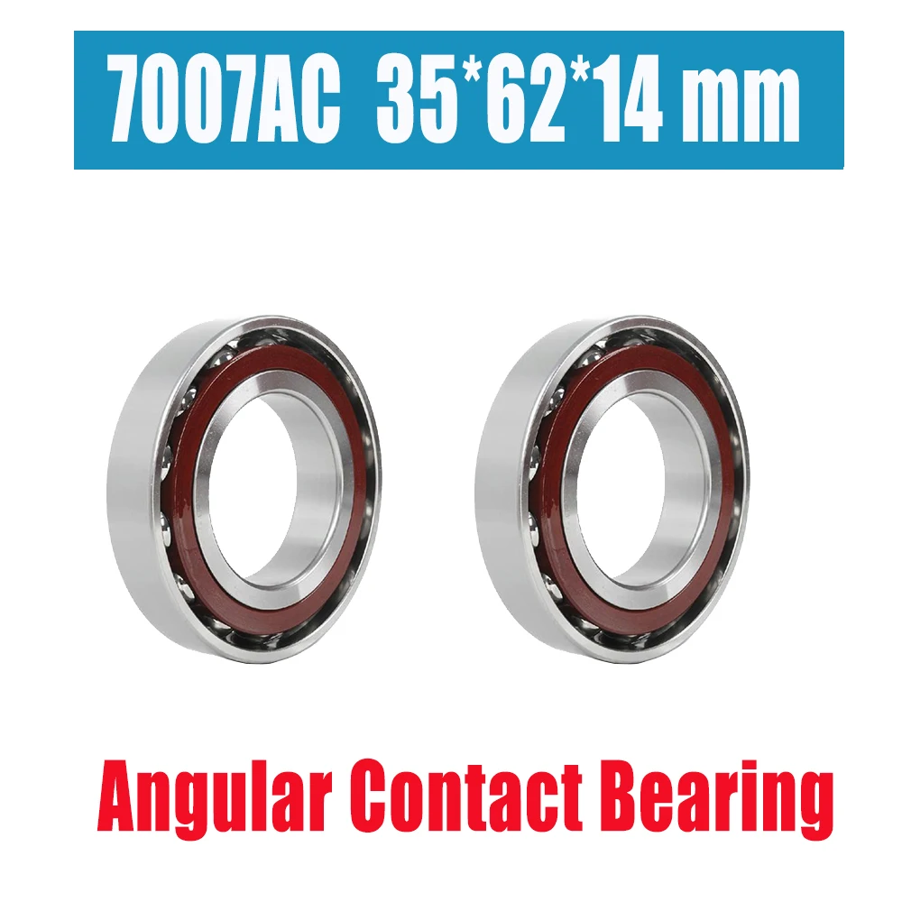 

7007 AC Angular Contact Bearing 35*62*14 mm 1PC Spindle Bearings CNC P0 ABEC-1 25 Contact Angle 7007AC Ball Bearings