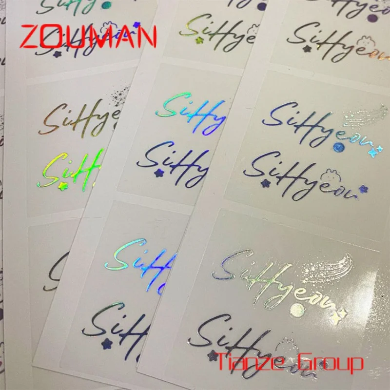 

Custom , Self-adhesive Transparent Waterproof Vinyl Holographic Stickers Custom Die Cut Hologram Sticker With Custom Logo