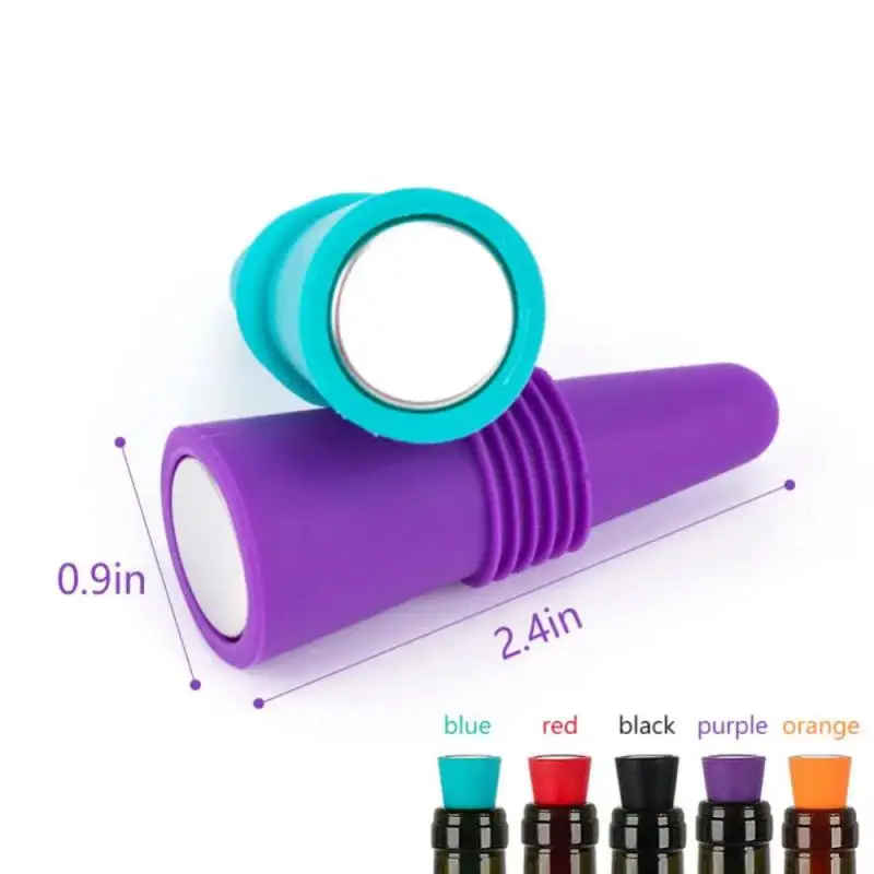Silicone Wine Bottle Stopper Leak Proof Beer Whiskey Bottle Cap Champagne Accessories Closer Wine Cork Plugs Lid Bar Accessories wine stopper wine stoppers beer bottle caps