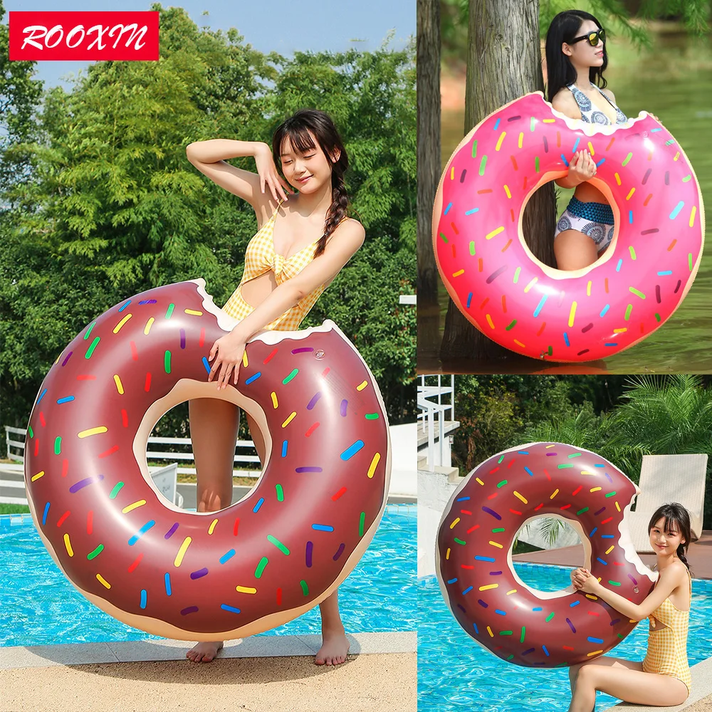 Inflatable Swimming Ring ROOXIN Thickened Swim Ring Tube For Child Kid Adult Swimming Circle Pool Float Water Park Tube