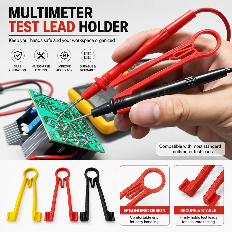 Multi Meter Probe Holder Tester Probe Clamping Tool Electrical Testing Power Supply Maintenance Accessories DIY Essential image 1
