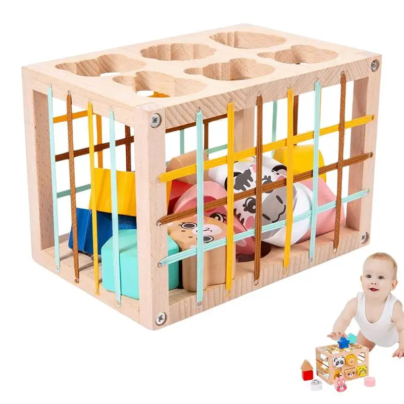 

Shape Sorter Activity Cube Wooden Learning Cube Learning Education Preschool Fine Motor Skills Game Activity Sensory Cube For