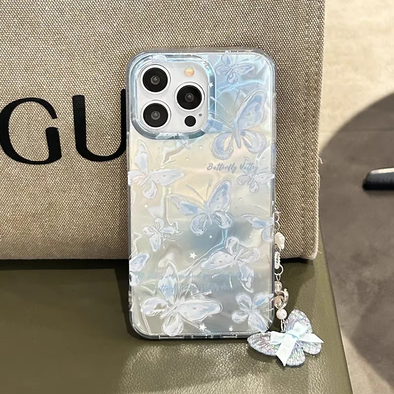 Chic Butterfly Bowknot Y2K Pendant Phone Case