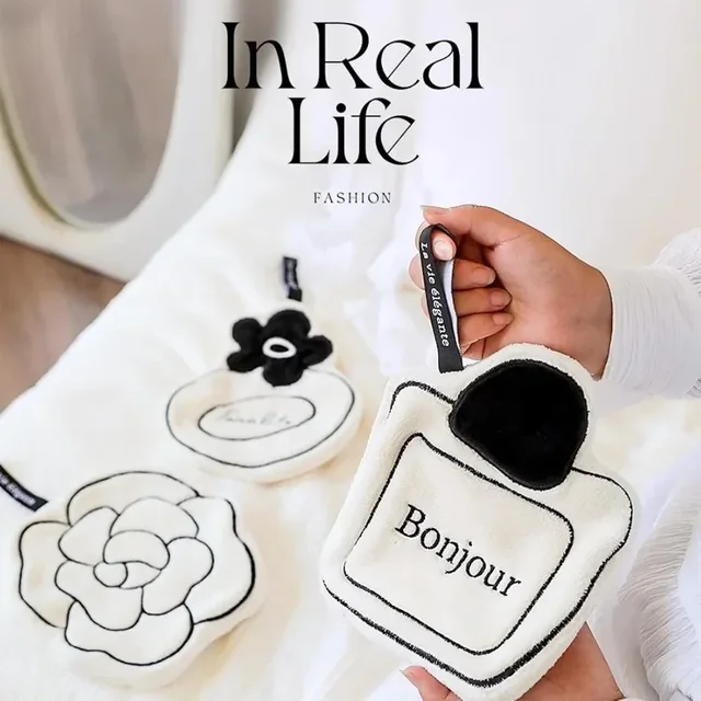 Hand Towel French Minimalist Speed Dry Face Towel Hangable Double-layer Thickened Absorbent Hand Cloth for Bathroom Kitchen 5