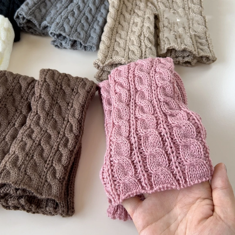 Leg Warmers for Child Girls Handmade Crochet Knee High Socks Breathable Tights Children Leg Warmers