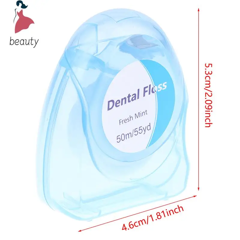 

50M/Box Dental floss Wax Peppermint Flavor Dental Floss Teeth Stick dental dentistry Toothpicks Floss Hygiene Dental cleaning