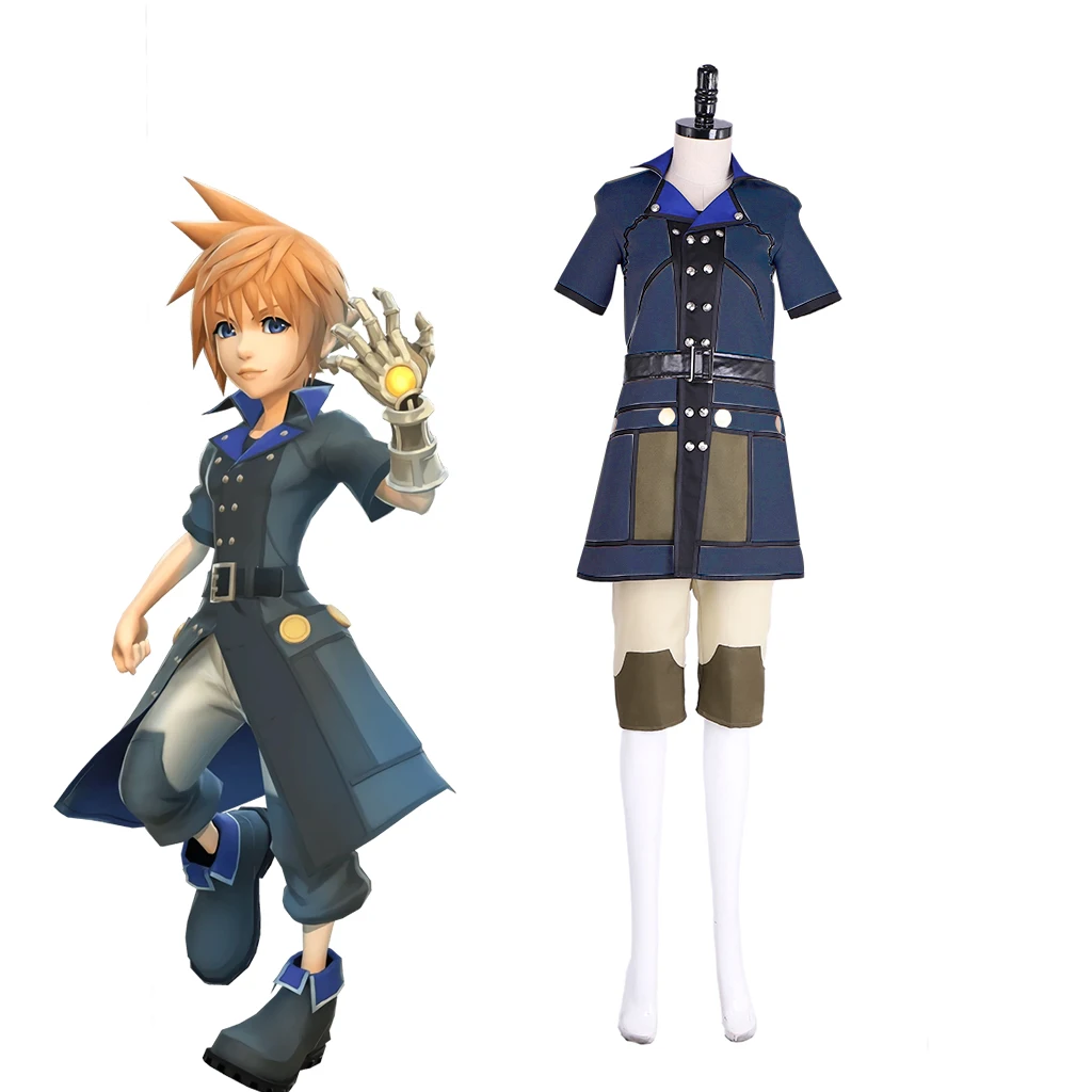 

Game Final Fantasy Lann Cosplay Costume Adult Men Retro Punk Uniform Trench Jacket Suit Halloween Carnival Party Battle Outfits