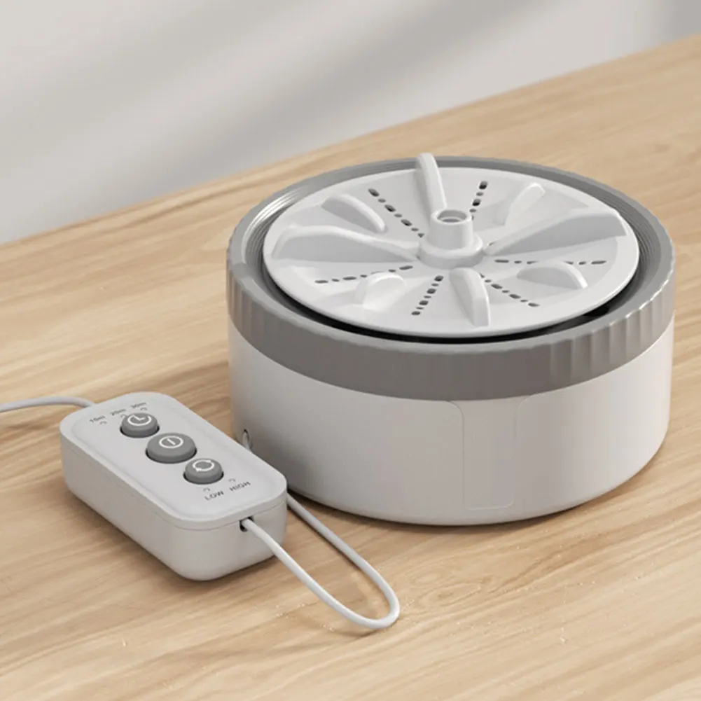 Automatic Clothes Washing Machine USB Rechargeable Turbine Washing Machine Space-Saving Lightweight for Travel Trip Apartment