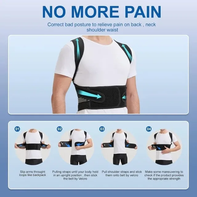 Back Shoulders Support Posture Corrector for Females Gym Rehabilitationequipment Yoga Back Belts Corset Lumbar Back Corrector 6