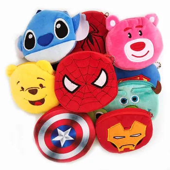Cartone animato Disney ragazzi peluche portamonete bambini cerniera borse portamonete custodia simpatici animali portafogli Mini borsa da donna 1