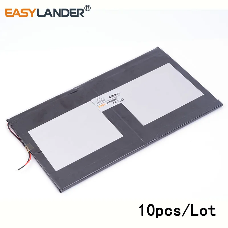 

10 шт./партия, литий-ионные полимерные аккумуляторные батареи 3,7 в 6500 мАч 4381180 для планшетного ПК PIPO M9 pro 3g / max M9 quad core