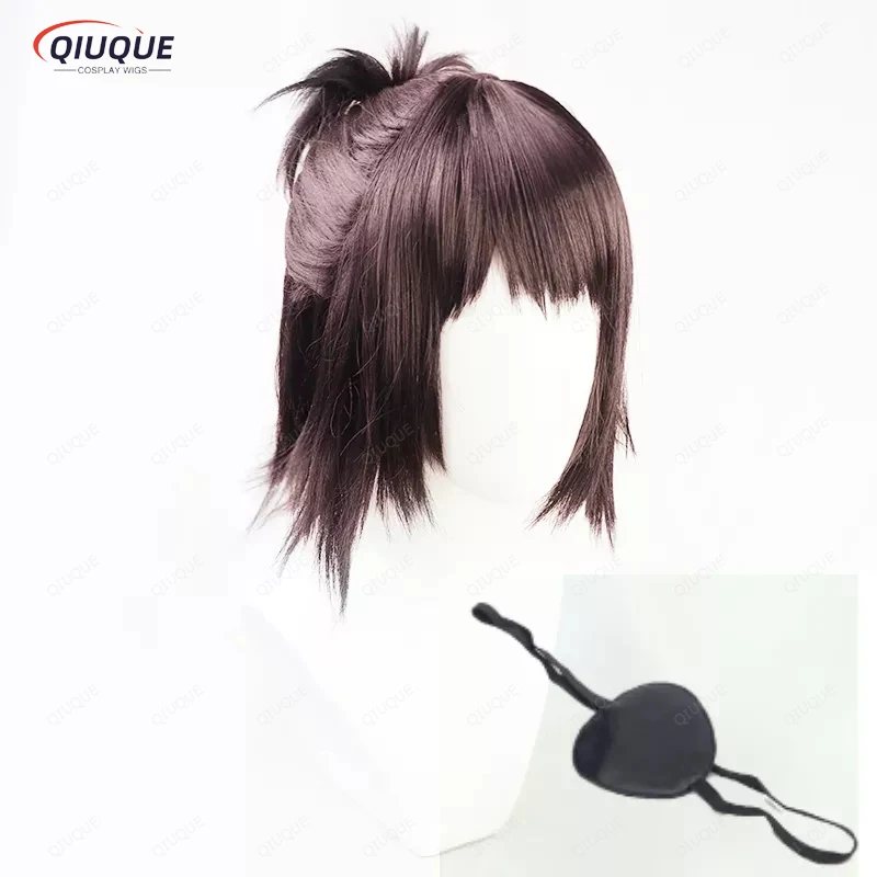 

Anime Attack on Titan Final Season Zoe Hange Zoë Cosplay Wig Dark Brown Short Synthetic Hair Carnival Party Wigs + Eyepatch