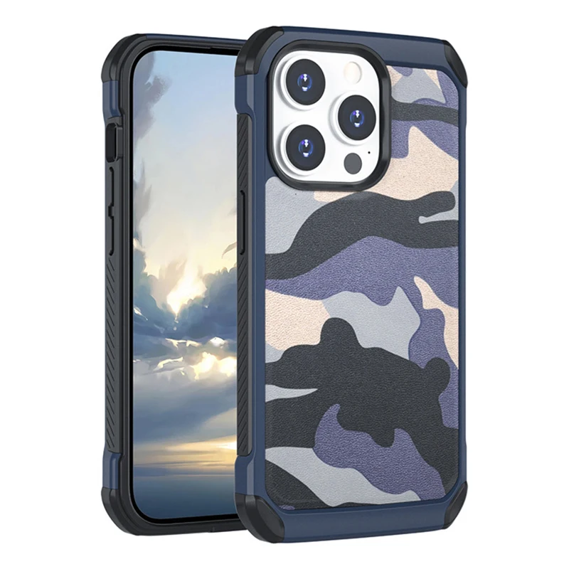 

For Apple 15pro Case Full Body Protection Shockproof Rugged 14promax Camouflage Silicone Case Outdoor Adventure Iphone 15 Case
