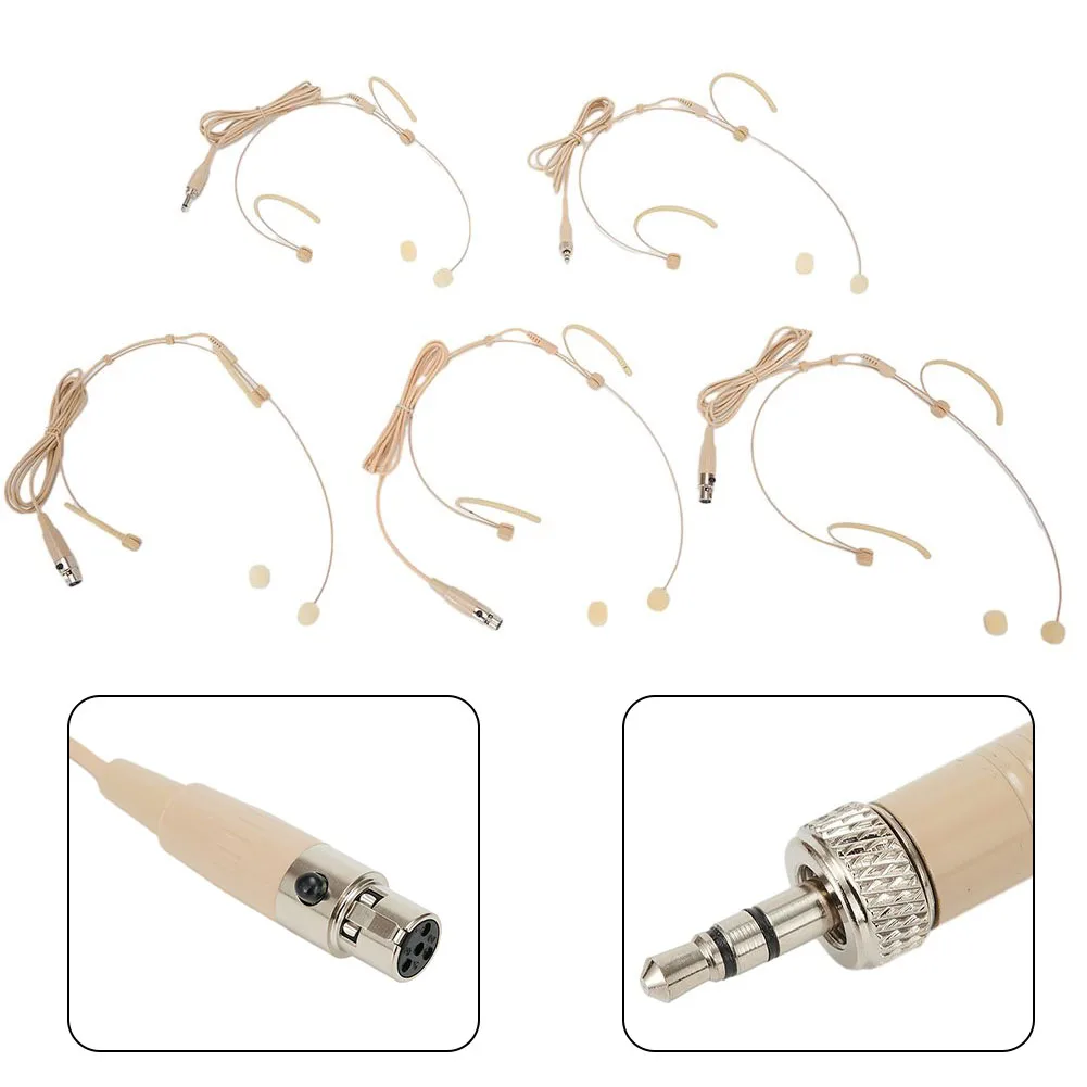 Headband Microphone 3.5mm 3 Pin 4 Pin XLR Plug Double Earhook Headset Mic