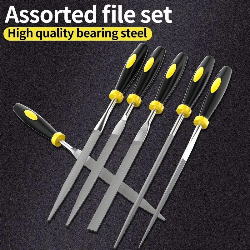 Metal Rasp Needle Files Set Wood Carving Tools Steel Rasp Needle Filing Woodworking Hand File 6Pcs 3X140mm needle file
