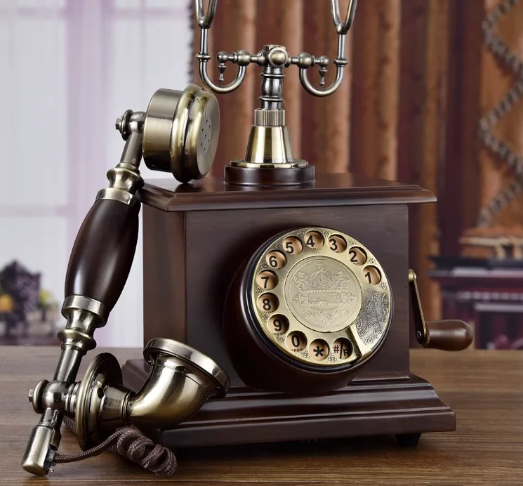 Description Picture 4 of itemRetro cordless GSM sim card revolve telephone Swivel Plate Rotary Dial Antique Landline Phone For Office Home Hotel house