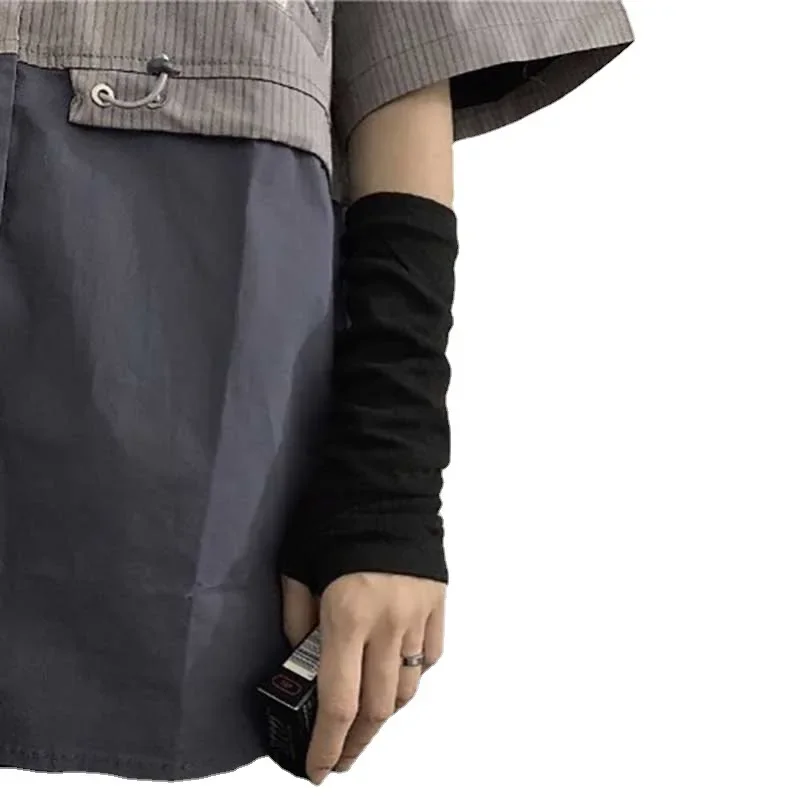 Fingerless Gloves Hip Hop Long Men and Women Knitted Soft Skin Friendly Stretch Winter Arm Warmer