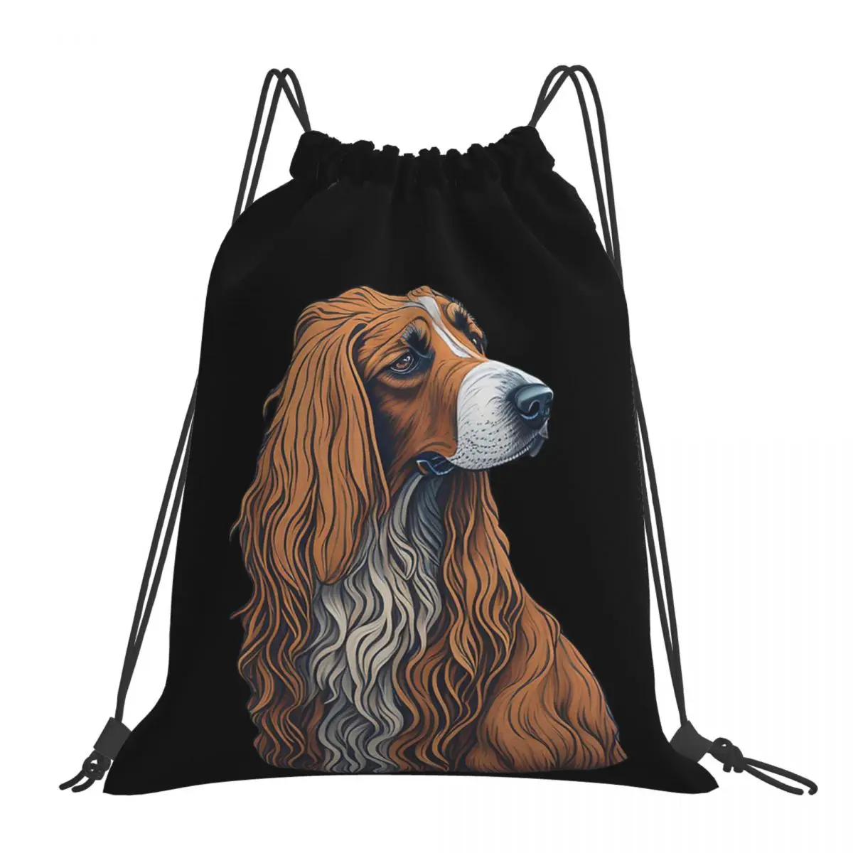 

Afghan Hound (Sticker And Print Out) Backpacks Fashion Portable Drawstring Bags Drawstring Bundle Pocket Sports Bag BookBag