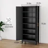 Kitchen Pantry Storage Cabinet with Doors and Adjustable Shelves, Metal ClosetMaid Food Pantry Cabinets, Freestanding Cupboard 3