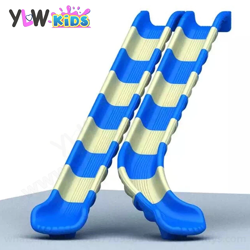 Toboggan en plastique épais à courbe directe, toboggan en tube, extérieur, intérieur, toboggan