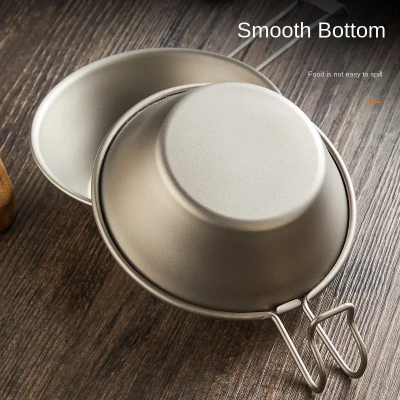 Portable 300ml Outdoor Camping Picnic Tableware Folding Pure Sierra Titanium Cup 6