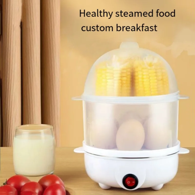 Electric egg cooker double layer egg cooker mini steamer kitchen cooking breakfast machine multi-function 220V
