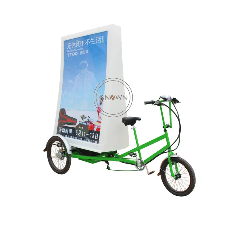 

Mobile street media tricycle LED light advertising bike for AD-truck