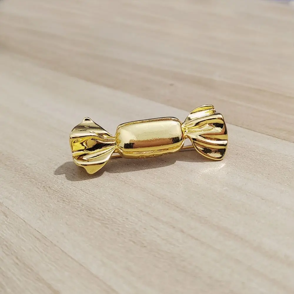 Metal Candy Brooches Gold Silver Korean Style Jewelry