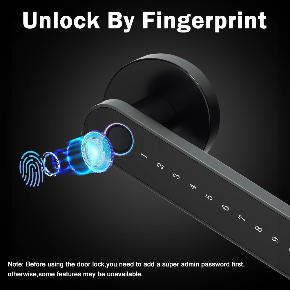 Tuya Smart Door Lock Buletooth Security Protection Digital Electronic Lock With Fingerprint Key PassWord APP Remote UnLock