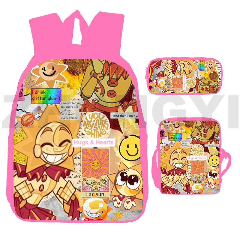 Bambini Cartoon Printing Fnaf Sundrop Moondrop Zaino 3D Kawaii Borse Da Scuola Per Ragazze 3 In 1 Borse Moda Donna Crossbody